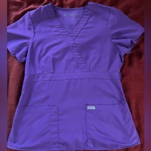 Greys Anatomy Purple Scrub Top